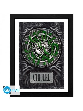 Cthulhu Poster Enmarcado Necronomicon 30X40Cm