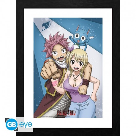 Fairy Tail Poster Enmarcado Natsu & Lucy 30X40Cm