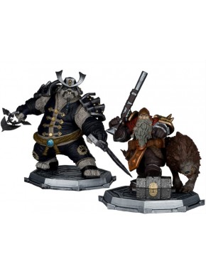 World of Warcraft Pack de 2 Estatuas PVC 1/12 Dwarf Hunter: Beast Master & Pandaren: Monk (Gold Label) 15 cm