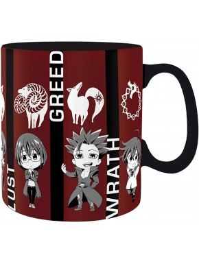 The Seven Deadly Sins Taza 460 Ml Chibi Sins   