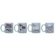 Friends Set 4 Tazas De Espresso Doodle