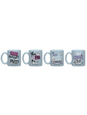 Friends Set 4 Tazas De Espresso Doodle