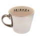 Juego De Taza Y Plato Con Espejo Friends Pattern