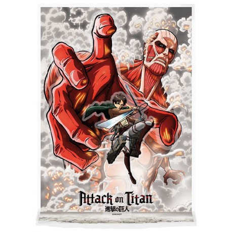 Attack On Titan Figura Acryl® Diorama Eren Vs Titán Colosal