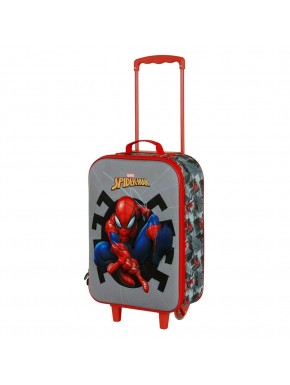 Marvel Spiderman Symbol Maleta Trolley Soft 3D, Gris