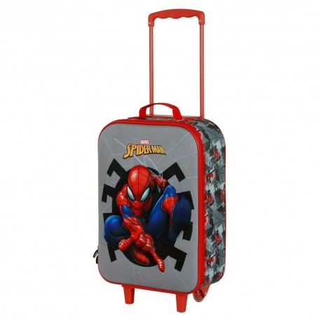 Marvel Spiderman Symbol Maleta Trolley Soft 3D, Gris
