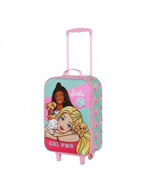 Barbie Pets Maleta Trolley Soft 3D, Rosa