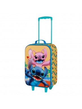 Disney Lilo y Stitch Ocean Maleta Trolley Soft 3D, Azul