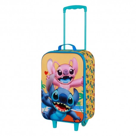 Disney Lilo y Stitch Ocean Maleta Trolley Soft 3D, Azul
