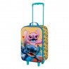 Disney Lilo and Stitch Ocean Soft 3D Trolley Suitcase, Blue