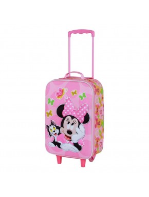 Disney Minnie Mouse Kitten Maleta Trolley Soft 3D, Rosa