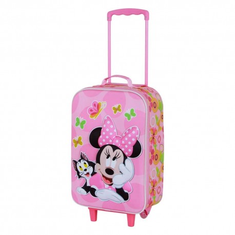 Disney Minnie Mouse Kitten Maleta Trolley Soft 3D, Rosa