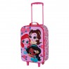 Valise Trolley Souple 3D Disney Princesses Flowers, Rose