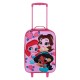 Disney Princesas Flowers Maleta Trolley Soft 3D, Rosa