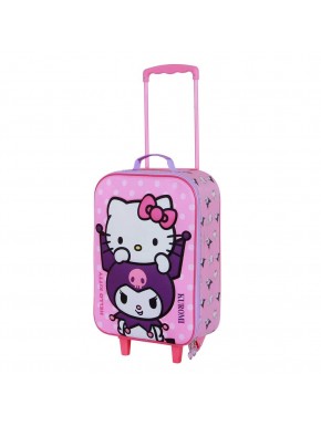Sanrio Hello Kitty Playful Maleta Trolley Soft 3D, Rosa