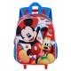 Disney Mickey Mouse Star Mochila 3D con Ruedas Pequeña, Multicolor