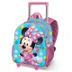 Disney Minnie Mouse Fancy Mochila 3D con Ruedas Pequeña, Azul
