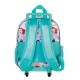 Disney Princesas Rainbows Mochila 3D con Ruedas Pequeña, Multicolor