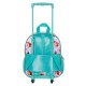 Disney Princesas Rainbows Mochila 3D con Ruedas Pequeña, Multicolor