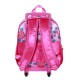 Disney Princesas Flowers Mochila 3D con Ruedas Pequeña, Rosa