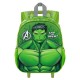 Marvel Hulk Rage Mochila 3D con Ruedas Pequeña, Verde