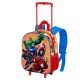 Marvel Los Vengadores Attack Mochila 3D con Ruedas Pequeña, Rojo