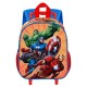 Marvel Los Vengadores Attack Mochila 3D con Ruedas Pequeña, Rojo