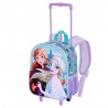 Disney Frozen 2 Mochila 3D com Rodas Pequena, Azul