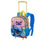 Disney Lilo y Stitch Ocean Mochila 3D con Ruedas Pequeña, Azul