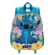 Mochila 3D com rodas Lilo e Stitch turquesa infantil