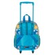 Mochila 3D com rodas Lilo e Stitch turquesa infantil