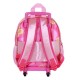 Disney Lilo y Stitch Cute Mochila 3D con Ruedas Pequeña, Rosa
