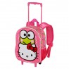 Sanrio Hello Kitty 3D Rolling Backpack in Pink for Kids