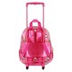 Sanrio Hello Kitty Funny Mochila 3D con Ruedas Pequeña, Rosa