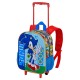 Sonic The Hedgehog - SEGA Unstoppable Mochila 3D con Ruedas Pequeña, Azul