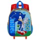Sonic The Hedgehog - SEGA Unstoppable Mochila 3D con Ruedas Pequeña, Azul