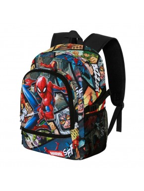 Marvel Spiderman Panels Mochila Fight FAN 2.2, Multicolor