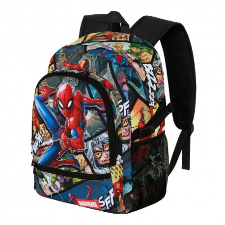 Marvel Spiderman Panels Mochila Fight FAN 2.2, Multicolor