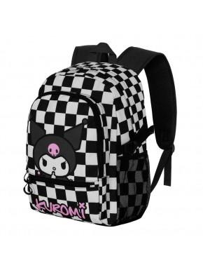Sanrio Kuromi B and W Mochila Fight FAN 2.2, Negro