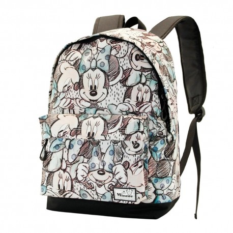 Disney Minnie Mouse Drawing Mochila HS FAN 2.2, Gris