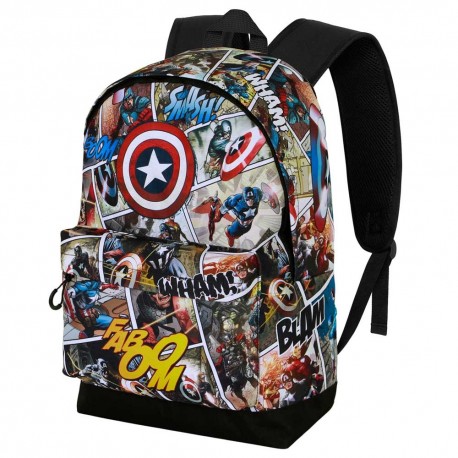 Marvel Capitán América Comic Mochila HS FAN 2.2, Multicolor