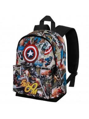 Marvel Capitán América Comic Mochila Pequeña HS FAN, Multicolor