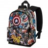 Marvel Capitán América Comic Mochila Pequeña HS FAN, Multicolor