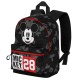 Disney Mickey Mouse Year Mochila Pequeña HS FAN, Negro