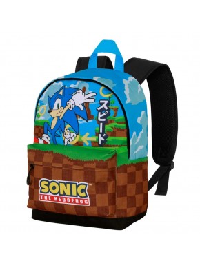 Sonic The Hedgehog - SEGA Greenhill Mochila Pequeña HS FAN, Multicolor