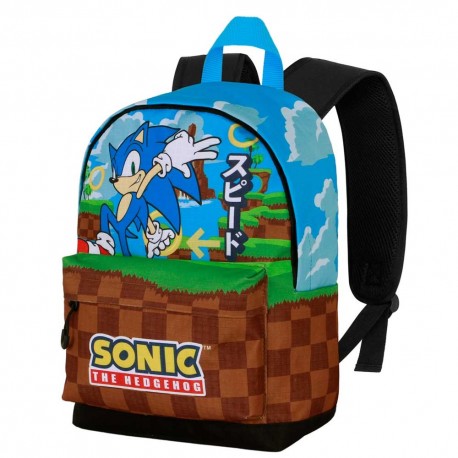 Sonic The Hedgehog - SEGA Greenhill Mochila Pequeña HS FAN, Multicolor