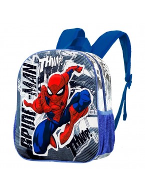 Marvel Spiderman Jumping Mochila 3D Pequeña, Gris