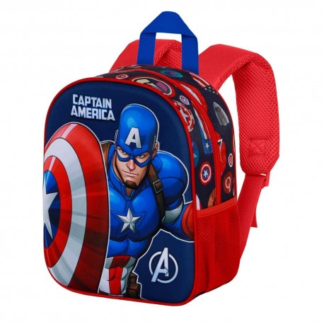 Marvel Capitán América Patriot Mochila 3D Elite, Multicolor