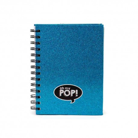 Oh My Pop Blue Libreta Shine, Azul