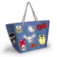 Sanrio Hello Kitty Stickers Bolsa de Playa Soleil, Azul